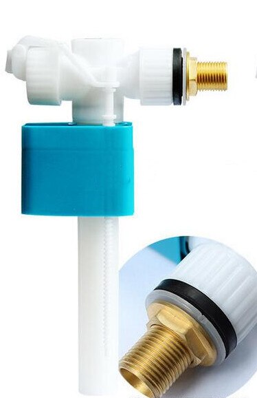 Flush toilet water valve G3/8'' 1/2'' night stool side filling intake valve Adjustable water Tank accessorry Plastic&amp; Copper: G0.5 inch copper