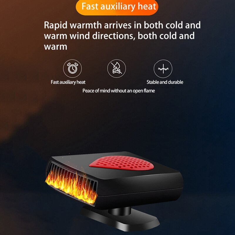 Car Heater 24V/150W Demister Heat Cooling Fan Auto Dryer Windshield