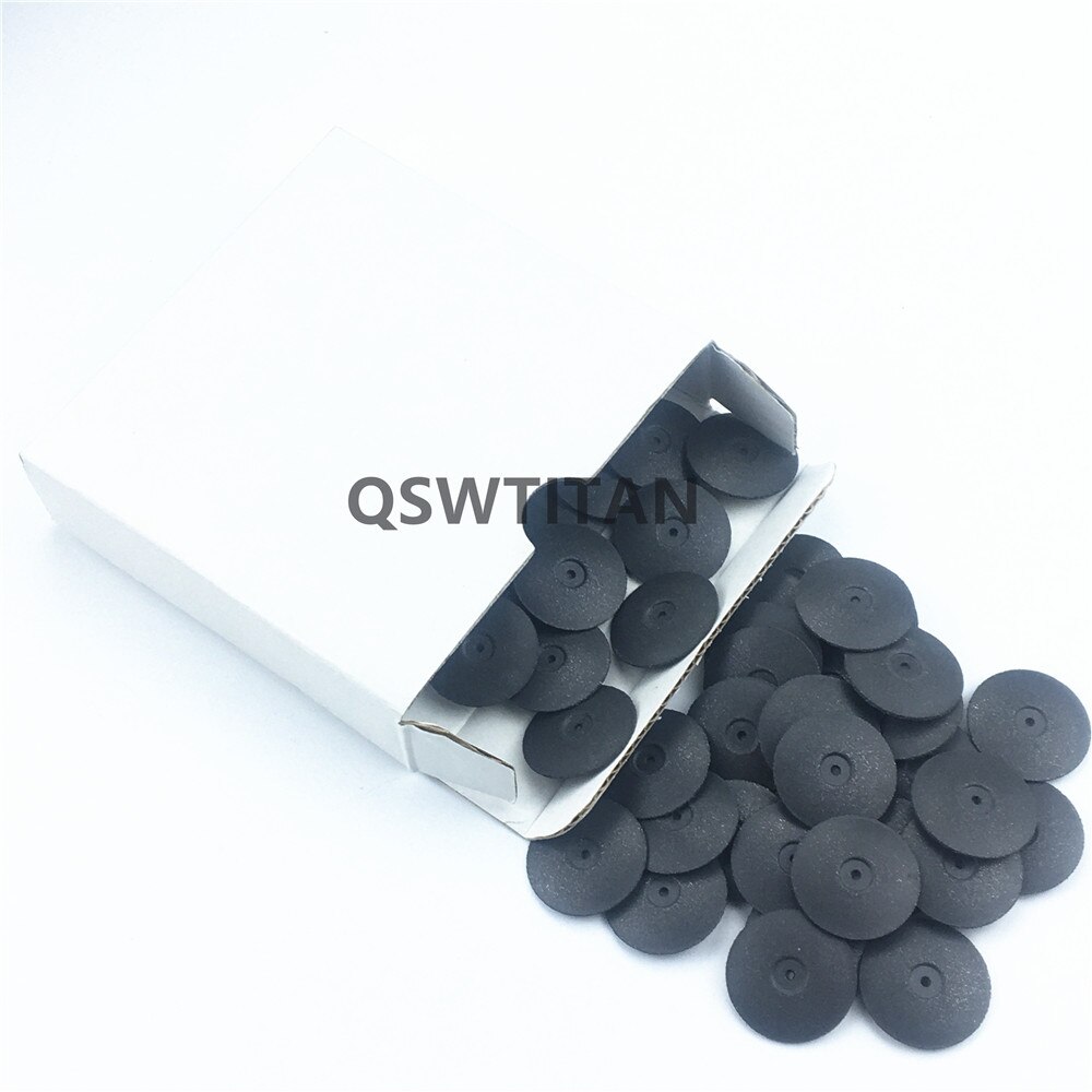 Roue de polissage en caoutchouc et silicone, assortiment de 100 pièces, particules de polissage, matériel de laboratoire dentaire, meulage en alliage métallique: 100pcs-Black thin