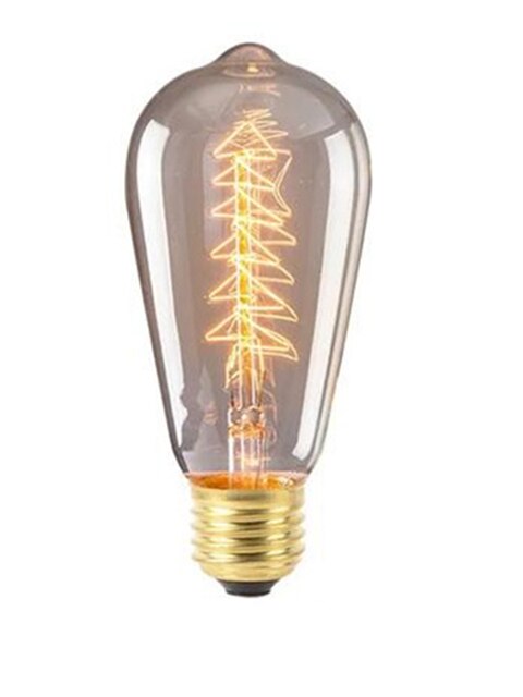 Bombilla Edison E27, 40W, 60W, 220V, A60, BT53, ST64, A19, T45, ST48, ampolla de luz incandescente, lámpara Vintage para decoración de Navidad: ST64B / 40W 220V
