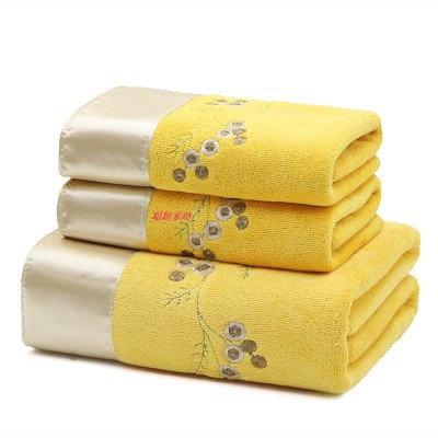 Katoen Volwassen Handdoek Set 3Pcs Kant Bad Hand Gezicht Strand Roze Handdoeken Borduren Familie Volwassen Bruiloft Thuis FG1001