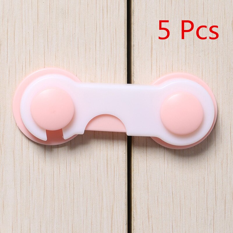 1/5 teile/los Multi-funktion Kind Baby Sicherheit Lock Schrank Schrank Tür Schublade Sicherheit Schlösser Kinder Sicherheit Schutz: 5 Pcs  Pink