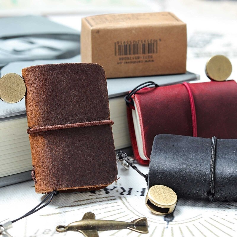 Mini carnet de croquis en cuir, carnet de croquis vierge sans doublure, agenda pour artiste de bureau, architecte de Restaurant, 64 Pages N0HC