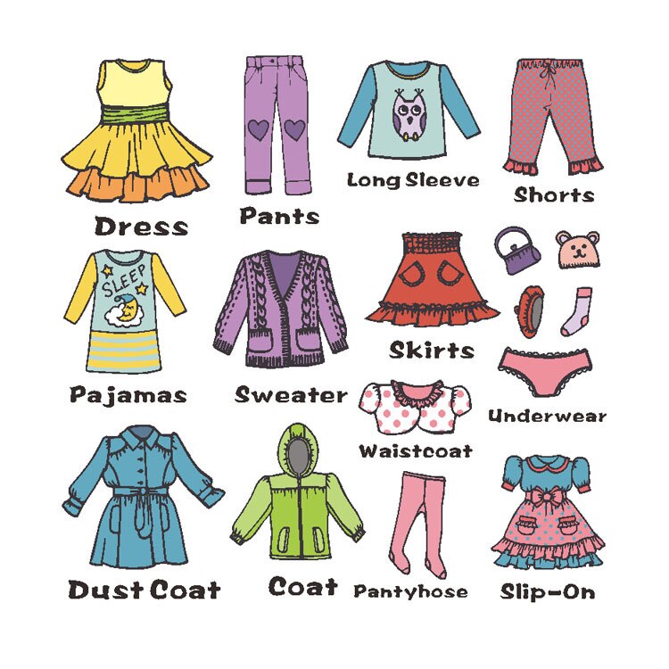 Girls' clothing classification logo wall stickers closet sorting storage tip stickers: A-1