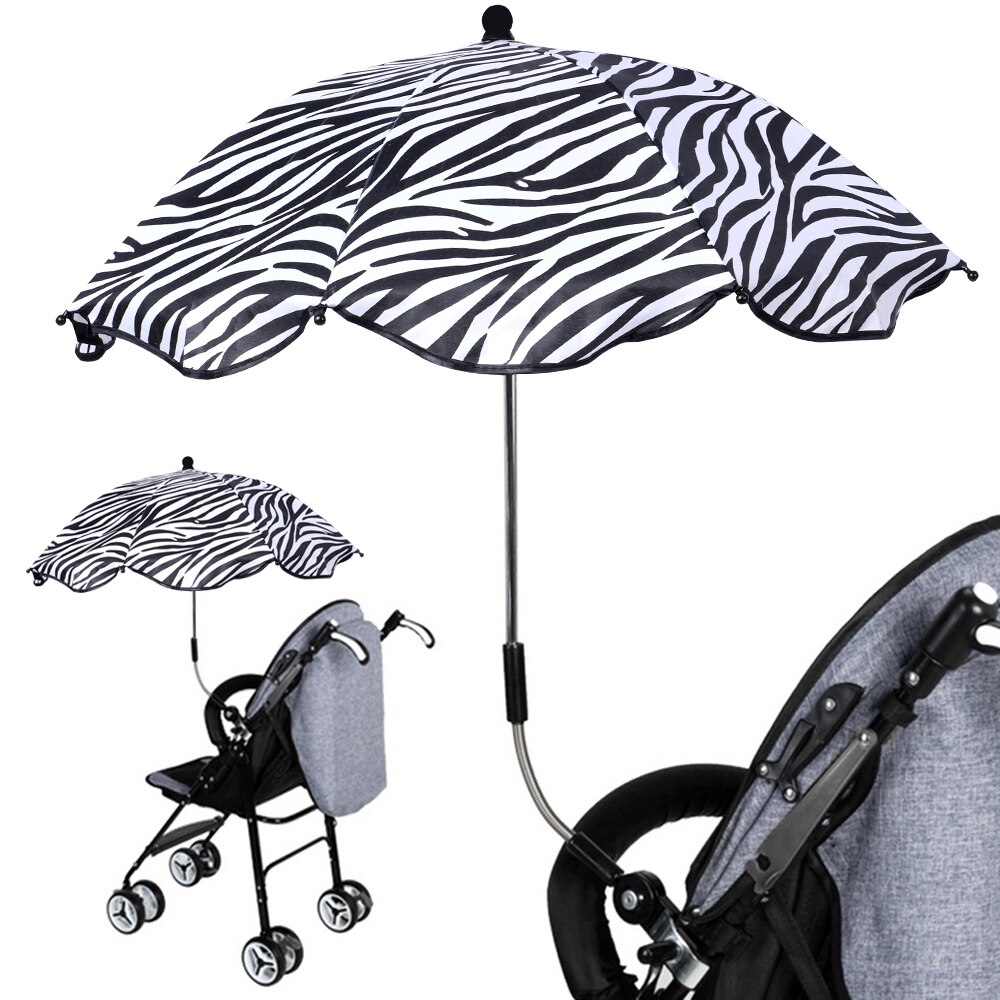 1PC Pram Umbrella Adjustable Stroller Umbrella Rain & UV Protection Baby Pram Pushchair Sun Shade Parasol With Universal Clamp