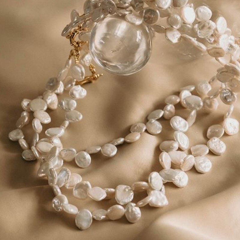 charm pearl necklace irregular natural freshwater pearl exquisite luxury jewelry ladies party banquet accessories