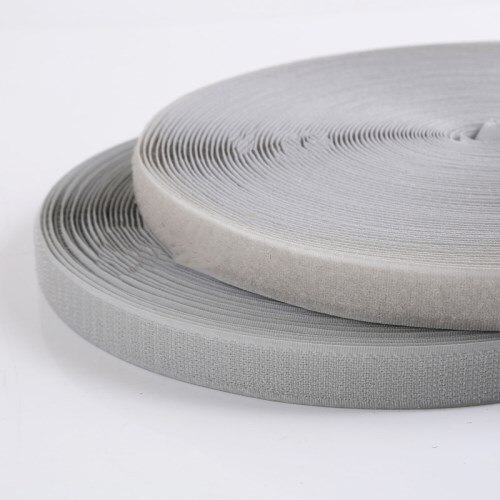 Geen Zelfklevende Sluiting Tape Diy Polyester Nylon Haak Lus Haak Sluiting Tape Naaien Accessoires Geen Sterke Lijm 2Cm * 25Yards: Light gray