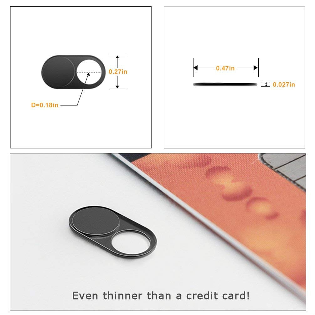 Sleek Metal WebCam Cover Shutter Magnet Slider Plastic Camera Cover For Samsung iPhone IPad Web Laptop PC Mac Tablet Privacy