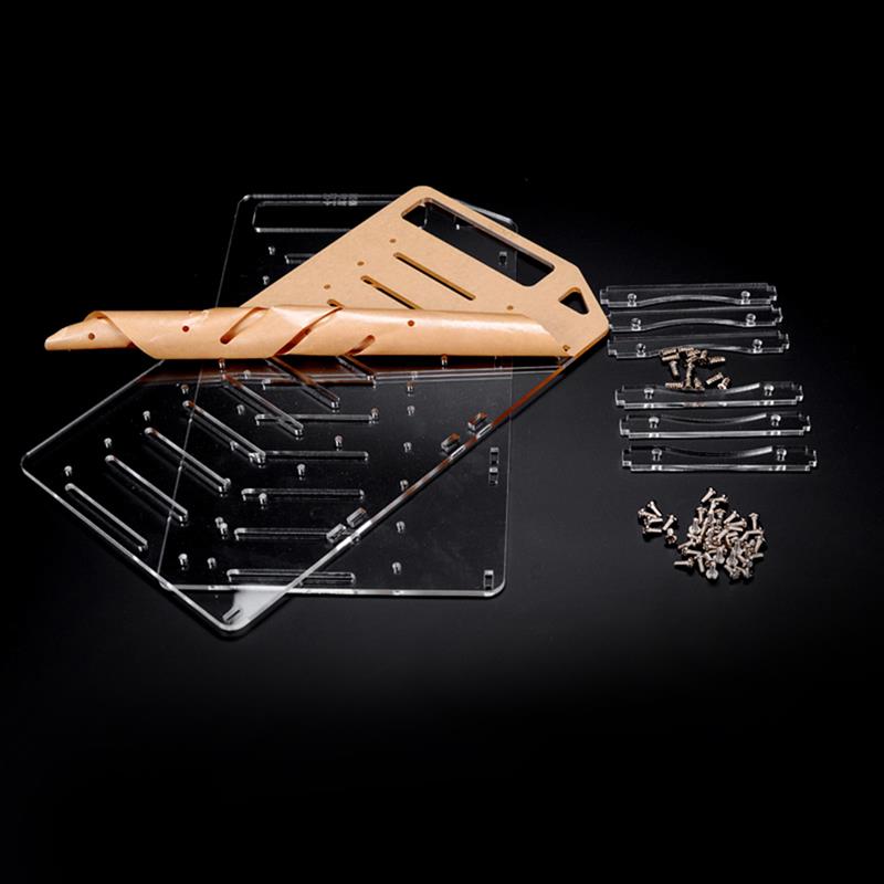 DIY Acrylic Hard Drive Bracket Transparent Hard Disk Shelf Desktop Computer External Storage Box HDD Hard Disk Drives Cage