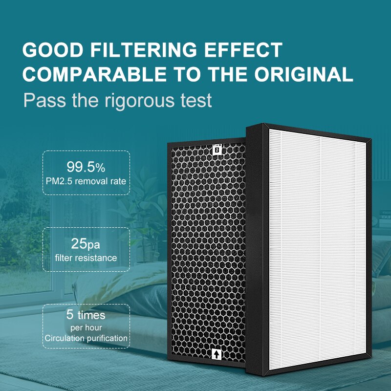 Air Purifier FZ-C100HFE FZ-C100DFE for Sharp Replacement HEPA Filter and Activatetd Carbon Filter for KC-C100E KC-A50E KC850E