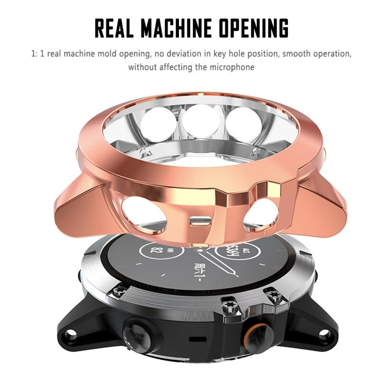 Voor Garmin Fenix 5X Tpu Horloge Beschermhoes Cover Voor Garmin Fenix 5 Tpu Case Horloge Panel Screen Protectors: rose gold