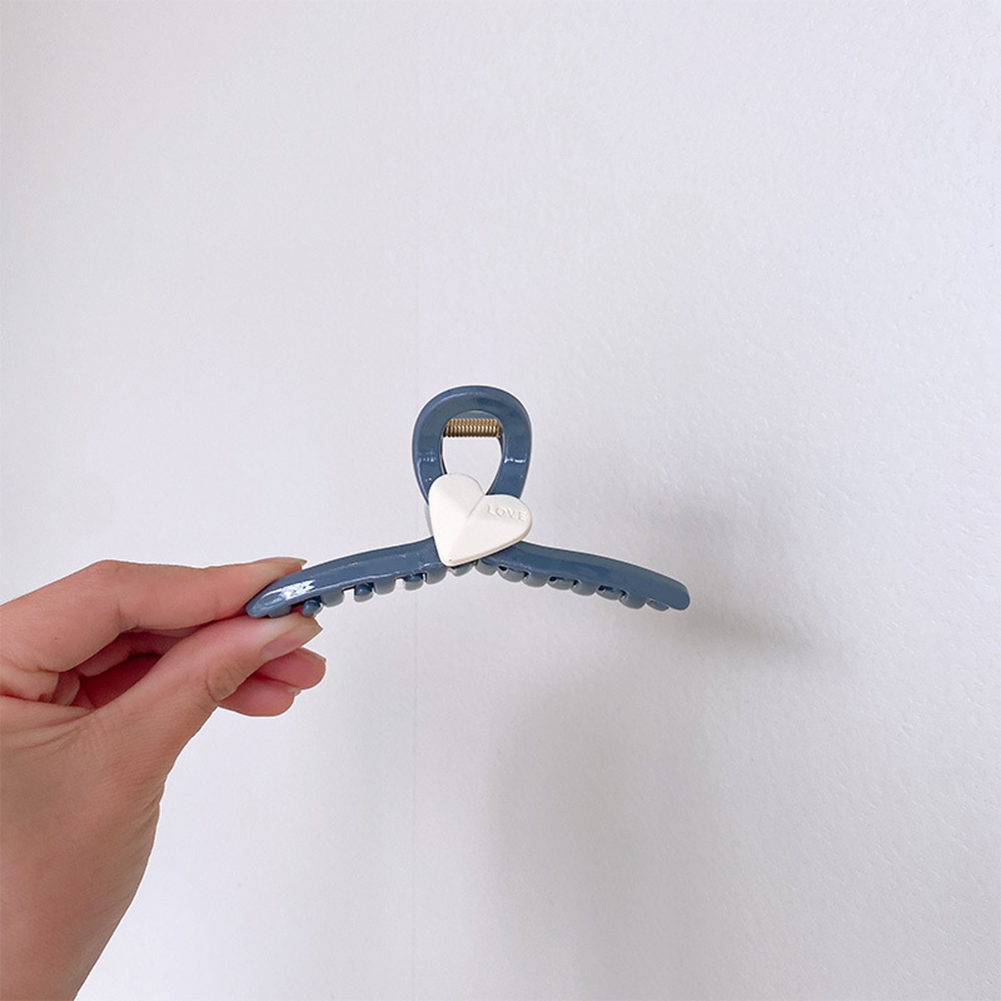 Pinzas acrílicas para el pelo para mujer, pinzas para la parte posterior de la cabeza, Color caramelo, corazón, accesorios para el cabello, 2022: Blanco