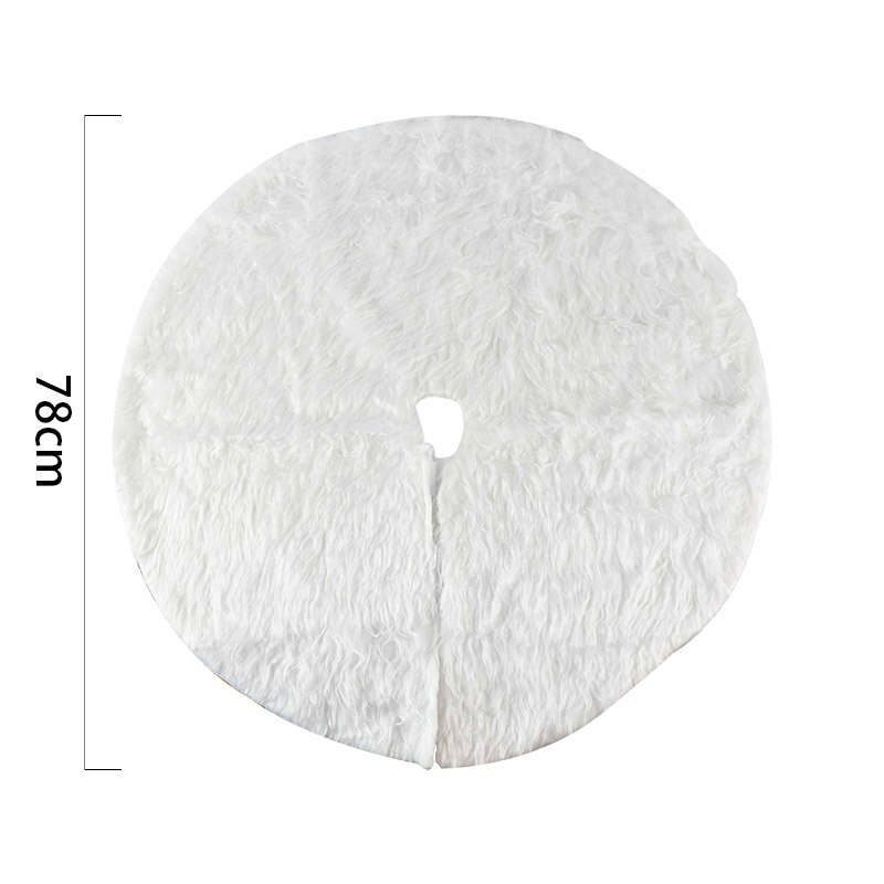 Couverture de tapis en fausse fourrure pour sapin de noël, 48/35 pouces, peluche blanche, décoration pour la maison