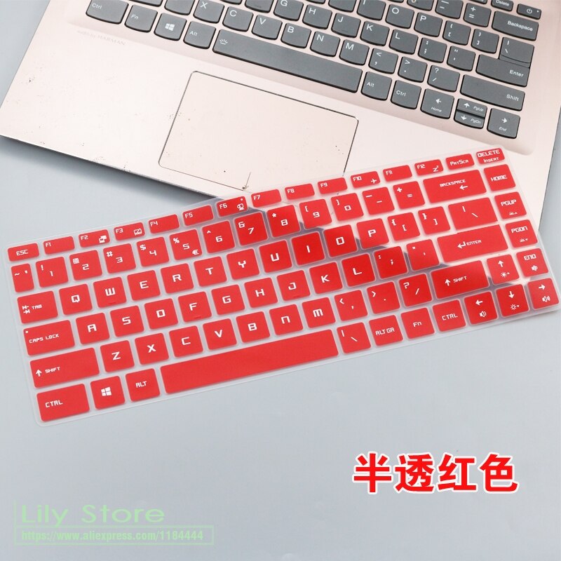 Silicone Toetsenbord Cover Skin Voor 15.6 "Msi GF65 9SD GF65 Dunne/PS63 Moderne/GS65 P65 Schepper WS65 8SK WP65 9TH Gaming Laptop: red