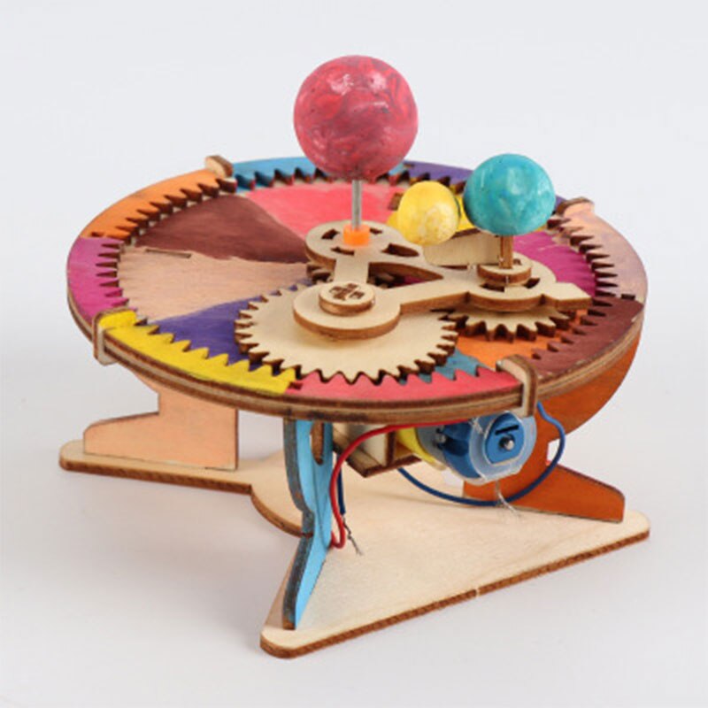 Sistema Solar para niños, modelo de astronomía, sol, tierra, Luna, Planeta, experimento, juguete educativo para niños, Kit eléctrico escolar