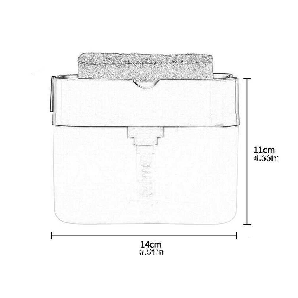 Automatic Liquid Box Scouring Pad Dishwashing Brush Soap Box Convenient And Practical Automatic Liquid Box