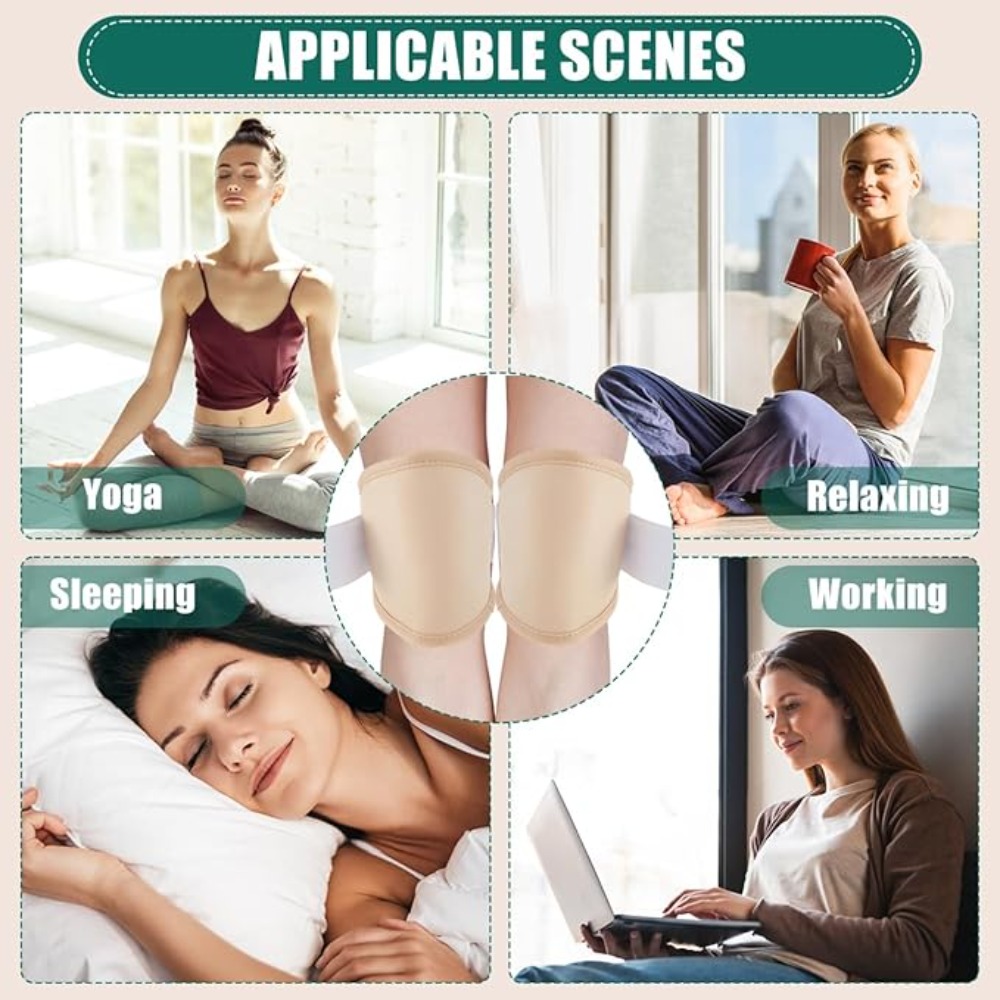 2Pc Ricinusolie Pak Wrap Voor Knie Enkel Ellebogen Arm Voeten Herbruikbare Wasbare Lekvrije Castor Olie Kompres Pads Etherische Olie Wrap