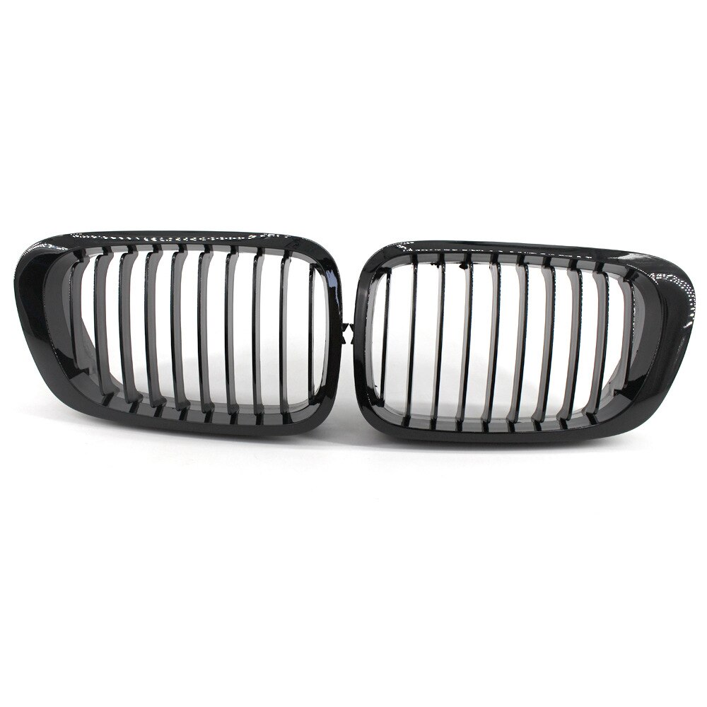 1 par de rejilla frontal estilo negro brillante M para BMW 3 Series E46 1998 1999 2000 2001 4 puertas 323 325 accesorios para automóviles: Gloss Black