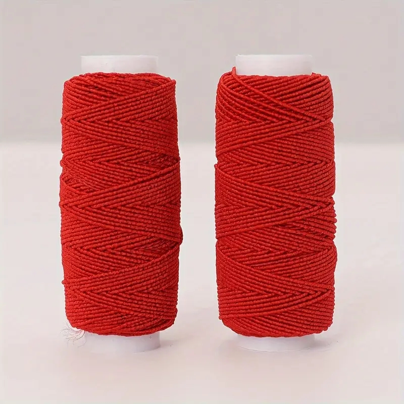 2pcs Colorful Elastic Thread Sewing Machine Bottom Line Elastic Thread Polyester Fine High Elastic Thread Color Rubber Band: Beige
