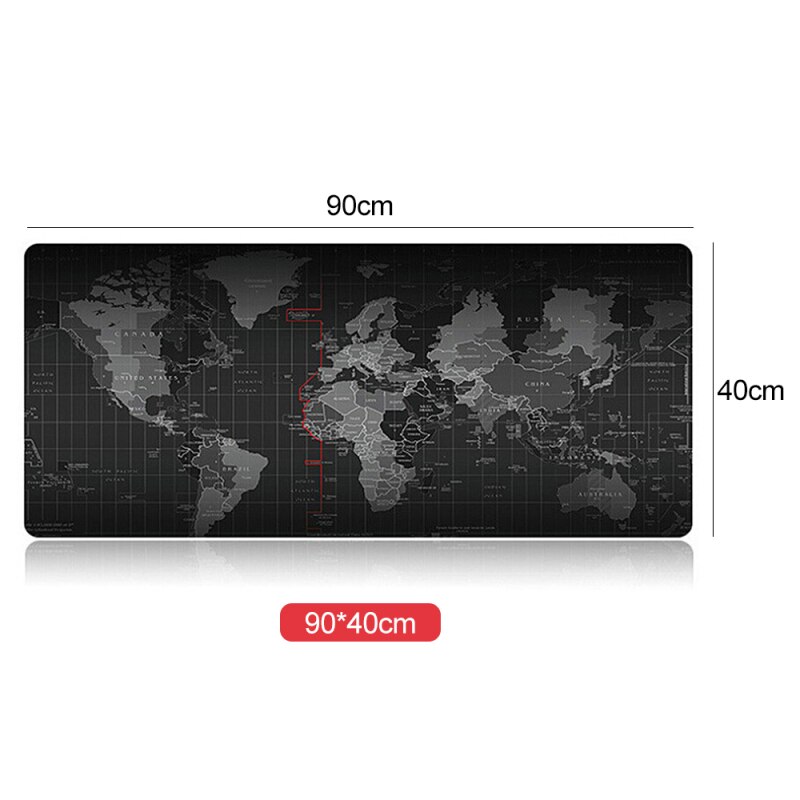 90*40Cm Extra Grote Natuurlijke Rubber Anti-Slip Muismat Mat Wereldkaart Toetsenbord Pad Voor Pc laptop Computers Gamer Gaming Mousepad: 40x90x0.2cm