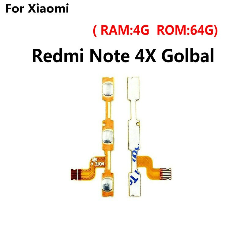 1PCS Volume &amp; power on/off button flex cable For Xiaomi Redmi Note 4X 4 Pro Global Phone