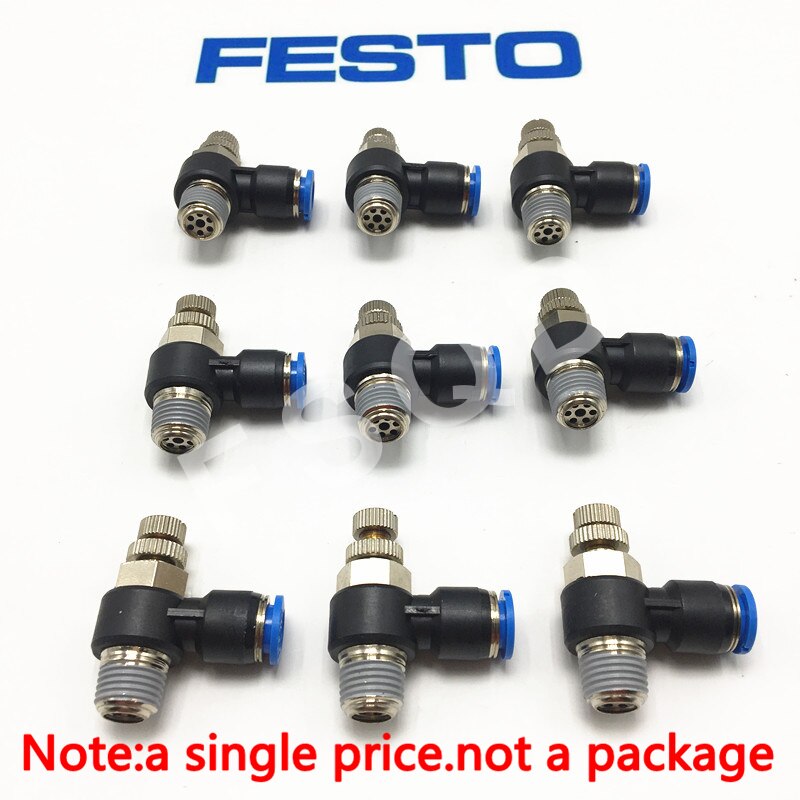 GRLA-1/4-QS-6-RS-B 162967 GRLA-1/4-QS-8-RS-B 162968 FESTO válvulas de control de flujo unidireccional conector serie GRLA