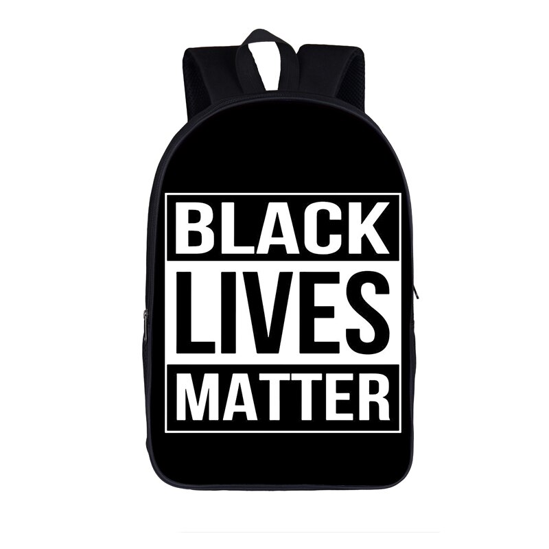 Black Lives Matter Backpack For Teenage Boys Girls School Bags BLM Afro Black Backpacks American Africa Women Men Travel Bag: 16blackmens4