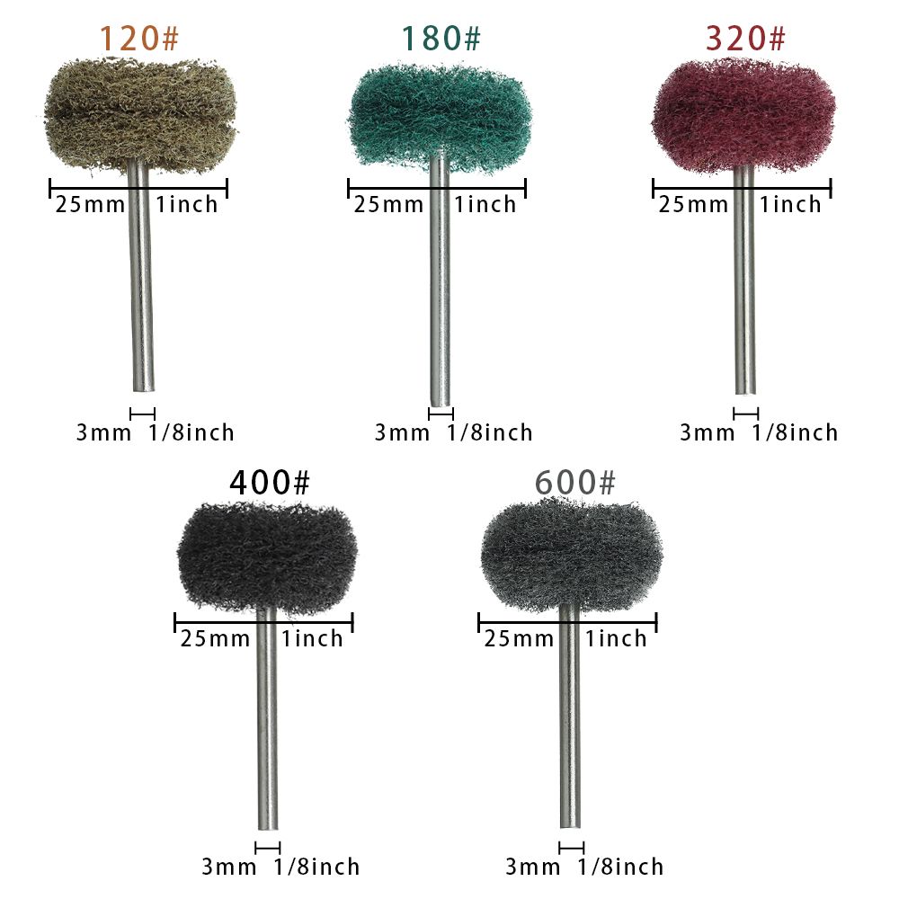 Mini cepillo abrasivo para taladro, rueda de pulido de nailon con vástago de 3mm para herramienta rotativa Dremel, juego de accesorios, 10 unids/paquete