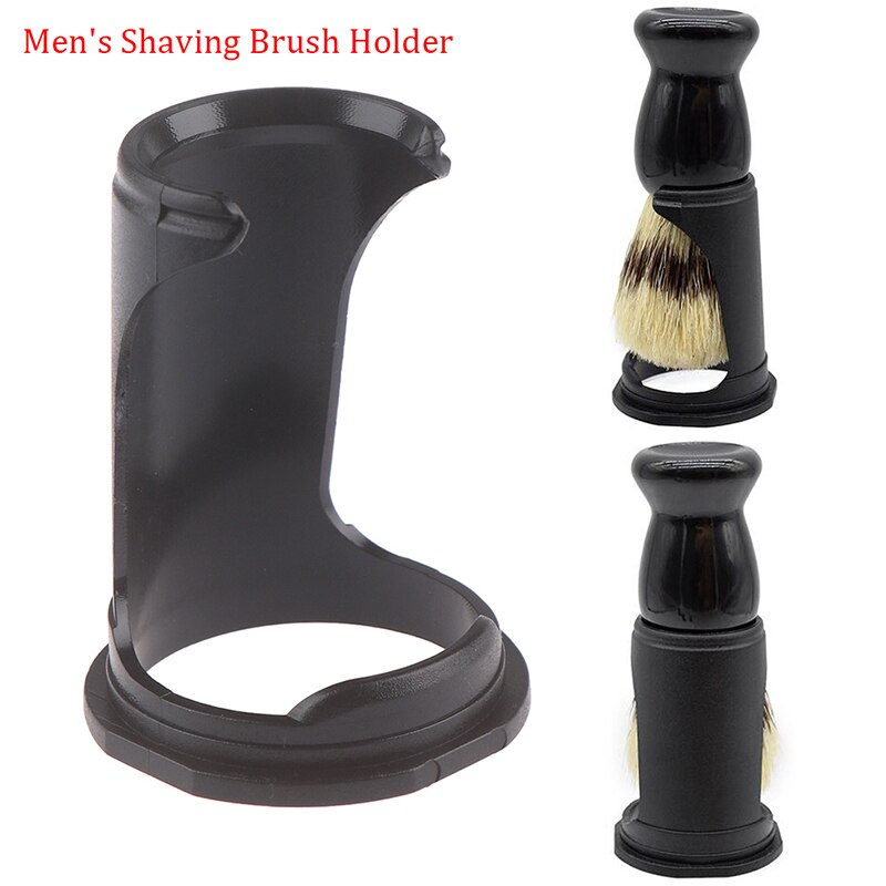 1 stk manuelle barberstativholdere til skæg ren barberbørste mænd barberingsværktøjsholder kompakt barberkost