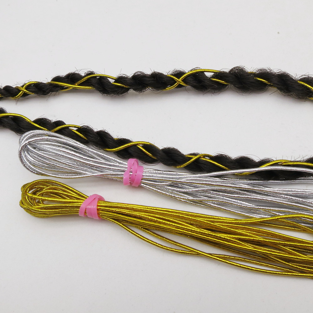 10pcs/pack Magic thin shimmer stretechable Strings Box Braids hair dread dreadlock Strings for hair Women Girl accessories