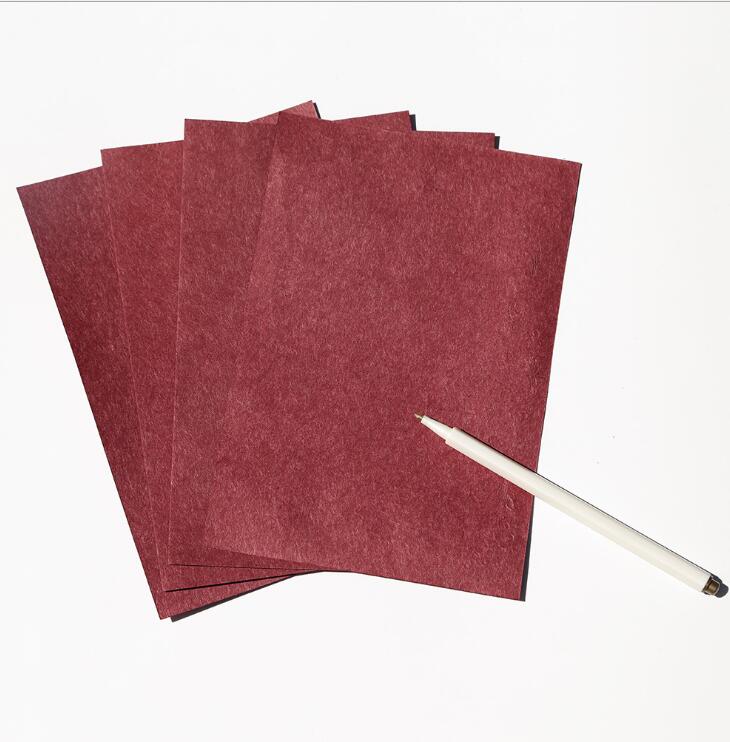 XRHYY 4 Sheets 20.9x14.4CM Vintage Stationary Paper Kraft Writing Stationery Retro Paper Writing Blank Kraft Letter Paper: Red