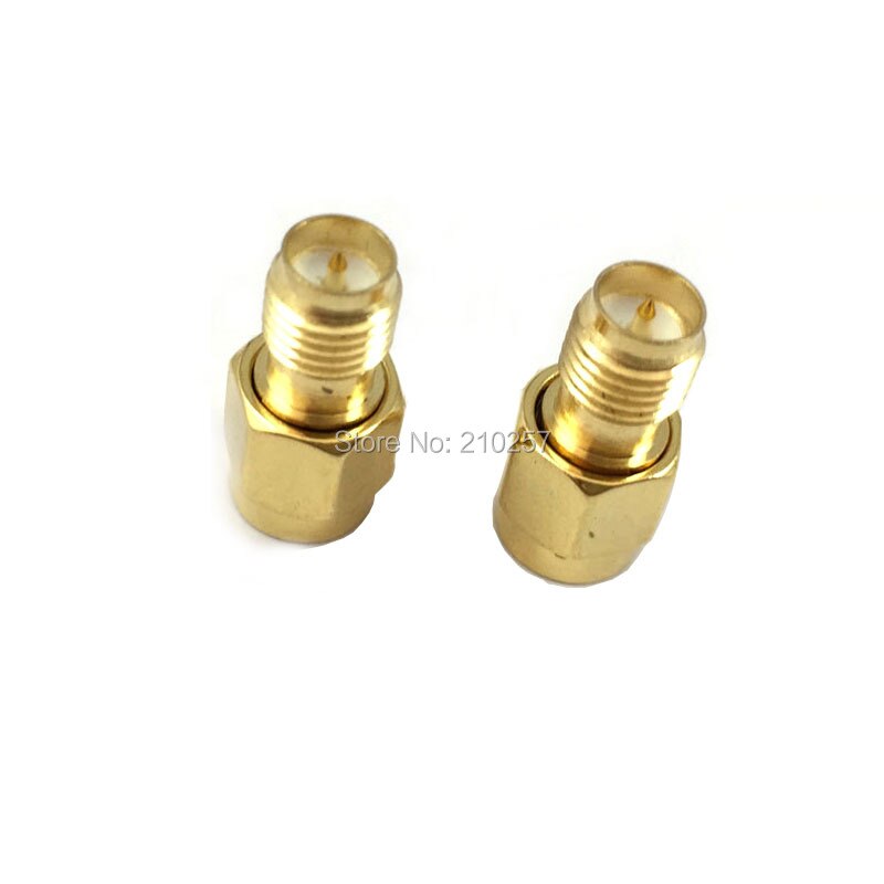 10pcs RF SMA Connector RP SMA Female to SMA Male Plug Connector Adapter Goldplated Straight