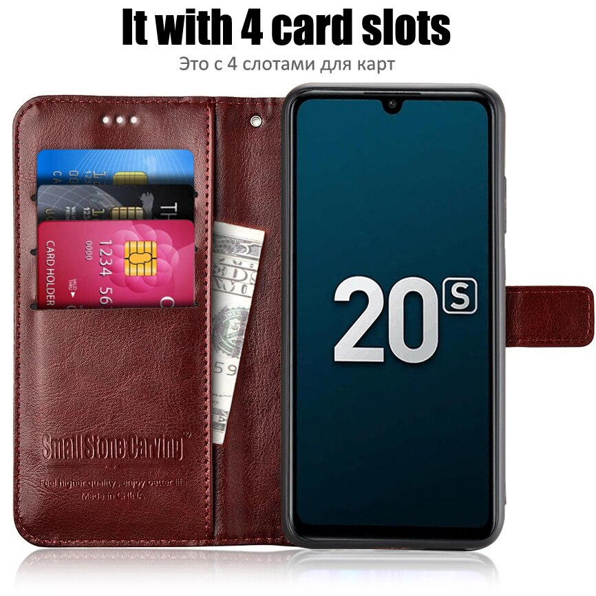 Voor huawei honor 20s telefoonhoesje honor 20s hoesje flip lederen boekhoesje voor huawei honor 20s 20 s honor 20s mar -lx1h 6.15 "hoesje