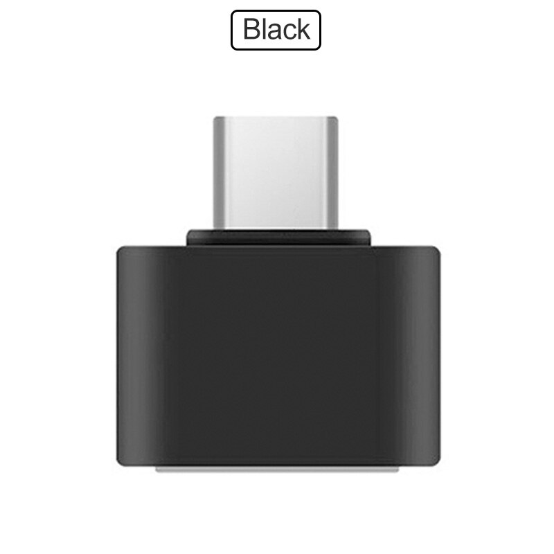2Pcs USB-C Otg Adapter Voor Samsung Galaxy M11 M21 M31 M30 M40 M30S A5 A7 A8 A9 s10 Note 10 Lite Type C Otg Connector: Black