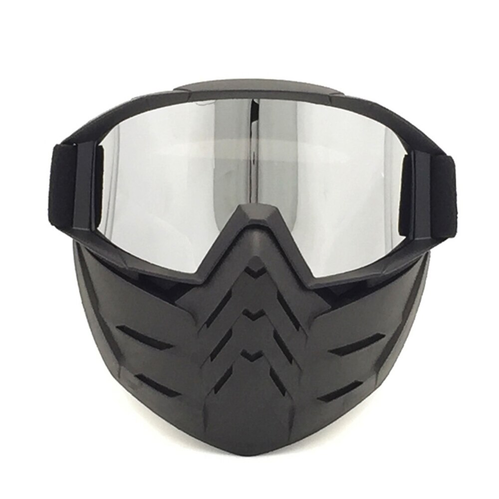 Ski Goggles Mask Adjustable Motor Cycling polarized UV400 Glasses Bike Goggles Sport Driving Sunglasses: silver lenses
