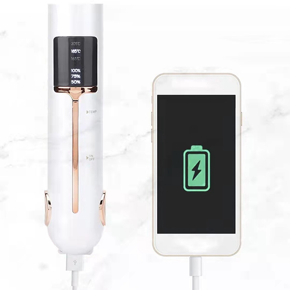 Draadloze Stijltang Met Powerbank, Snelle, Moderne, Veilige, Efficiënte, Usb Opladen, grote Capaciteit Batterij, Klein Formaat, Draagbare, Led Display, Reizen, Powerbank, Haar Rechtzetten