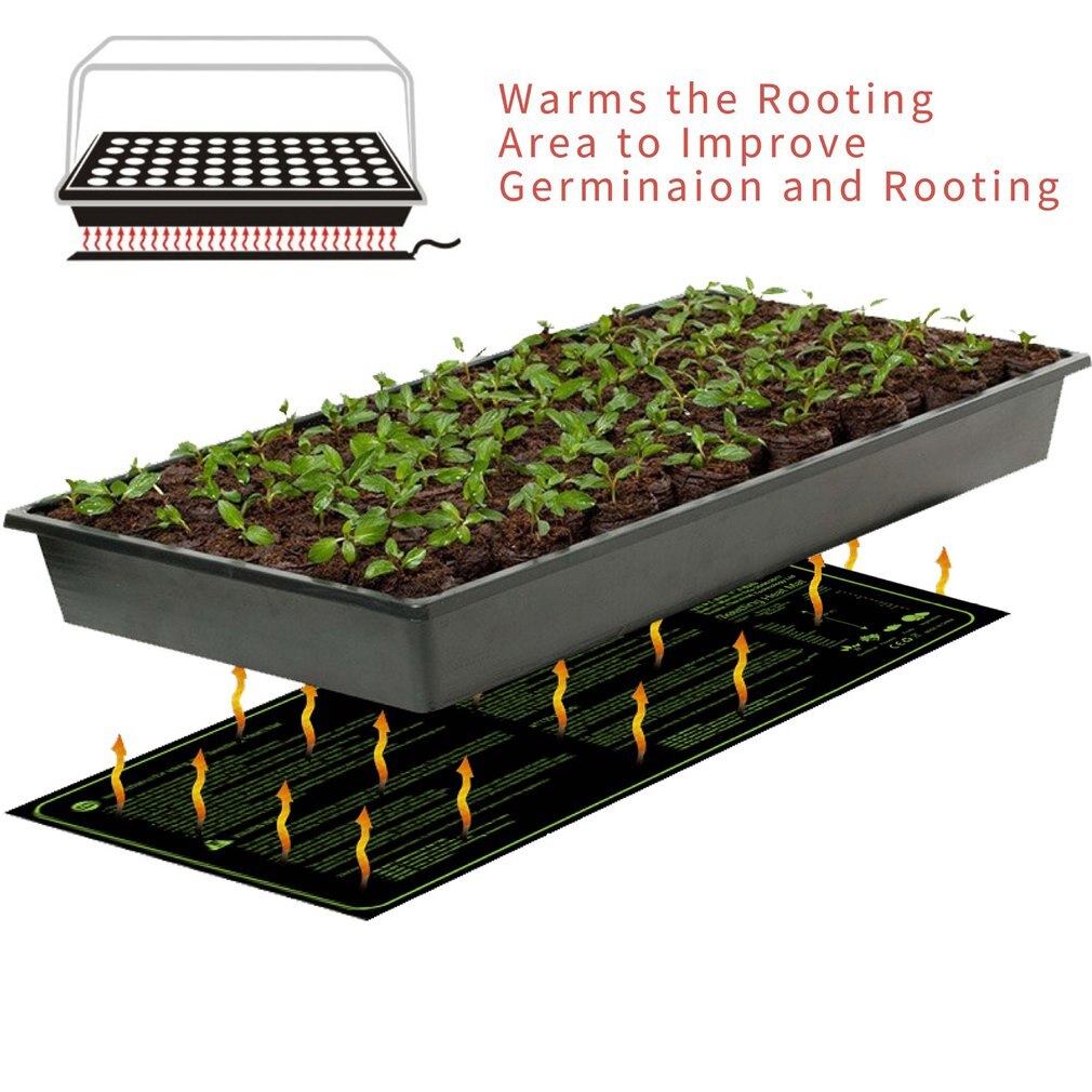 Seedling Heating Mat Waterproof Plant Seed Germination Propagation Clone Starter Pad Garden Supplies