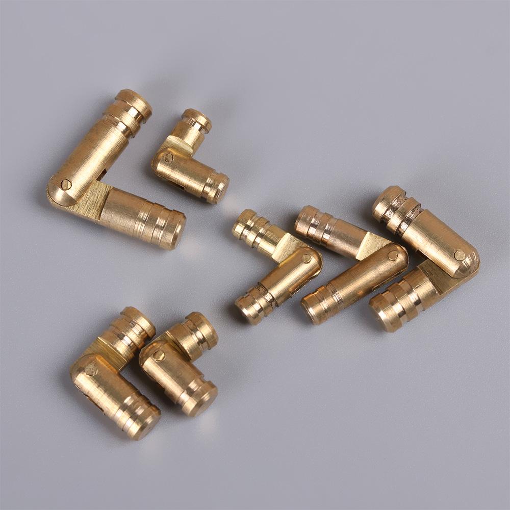 10Pcs Barrel Hinge Mini Folded Wine Wooden Case Hinges Concealed Soft Close Connector Furniture Hardware Jewelry Box Supplies