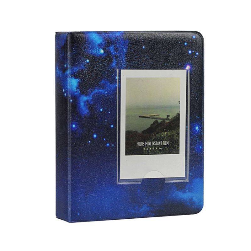 64 Zakken 3 Inch Sterrenhemel Fotoboek Album Voor Fujifilm Instax Mini Films 9 8 7S 90 70 25 Naam Kaarthouder: Blauw