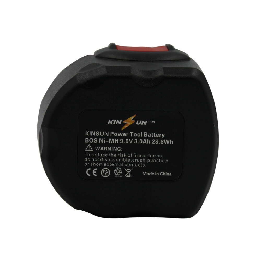 KINSUN Replacement Power Tool Battery 9.6V 3.0Ah Ni-Mh for Bosch Cordless Drill Screwdriver BAT048 BAT100 BAT119 2 607 335 260