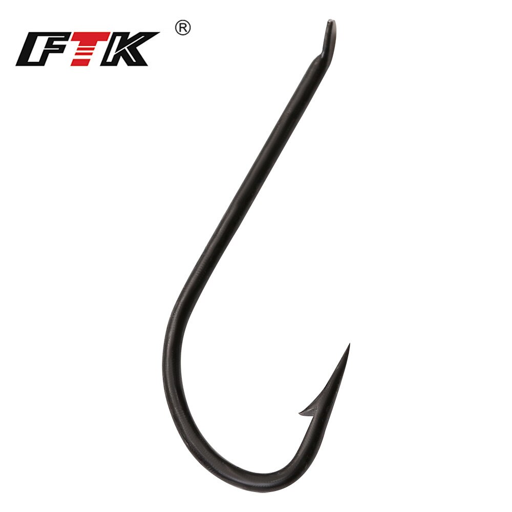 FTK Long Shank Fishhooks Fish Hook 1#-17# 100Pcs/Lot Hooks From Norway For Jigging Carp Anzol Fishhook Fishing Tackle SHARP
