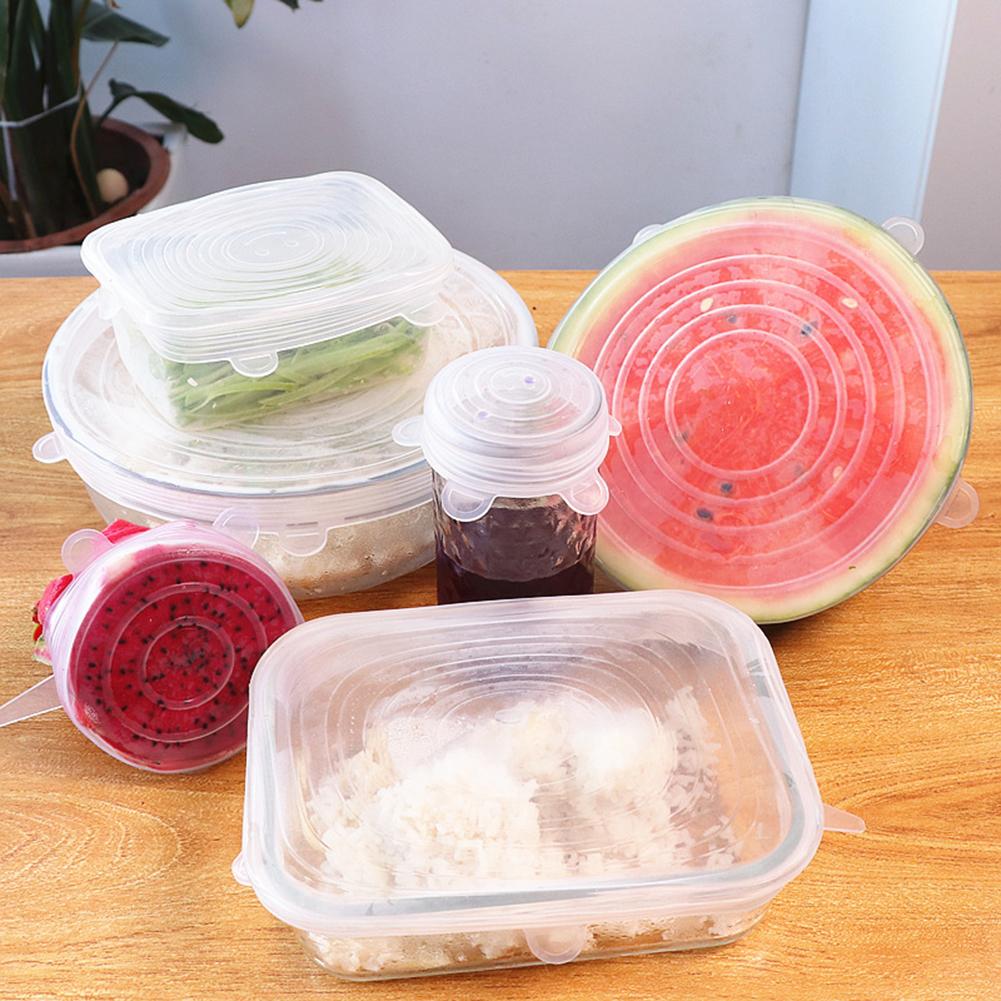 Tapas elásticas de silicona universales para cuenco, olla, para cocinar alimentos frescos, para microondas, 1 Uds.