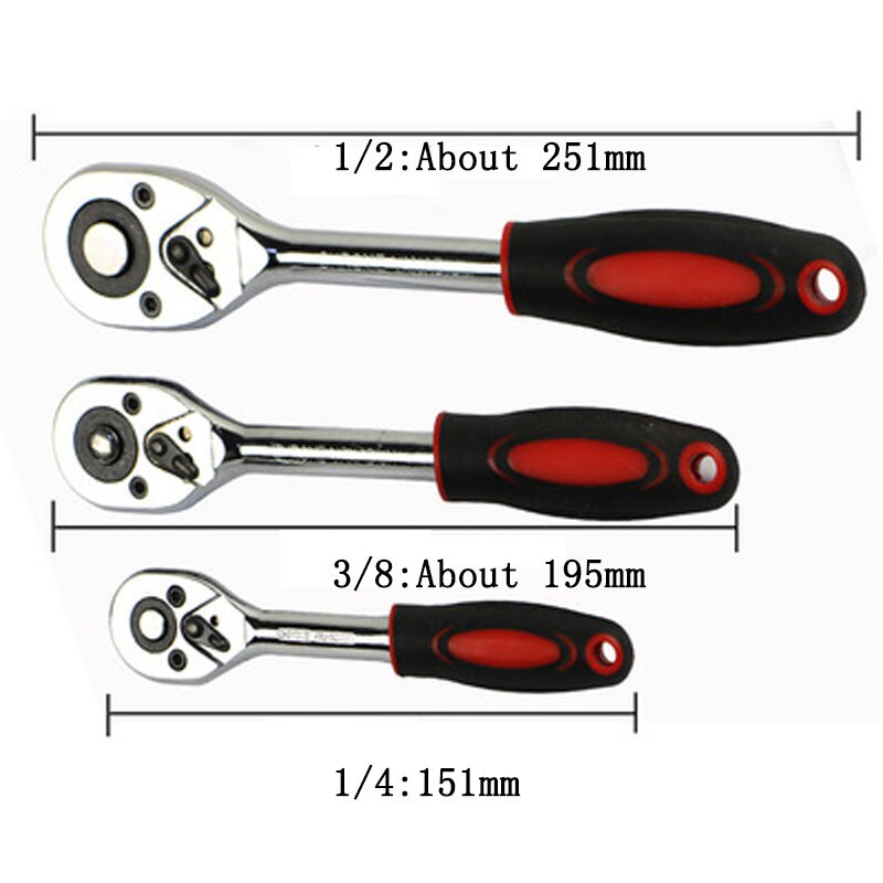 1Pcs Automatic quick release ratchet wrench 1/2 3/8 1/4 24/72 teeth Ratchet Wrench Telescopic Flexible Car repair tools