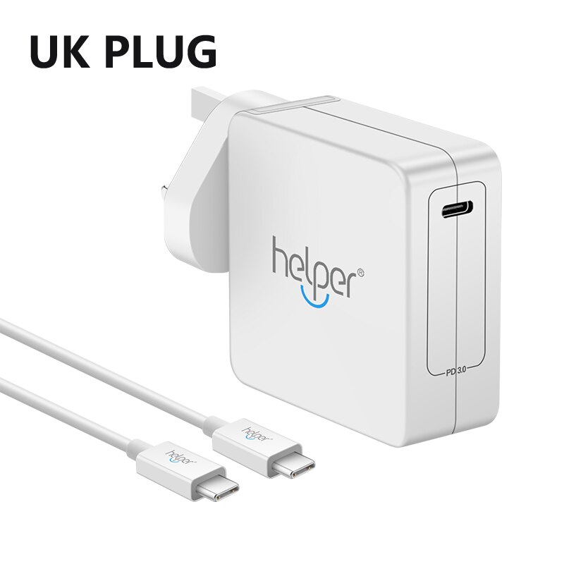 65W USB Type C Charger Adapter With PD PPS protocol for Macbook Pro 13 15 16 inch XiaoMi air pro and most USB-C devices: White UK