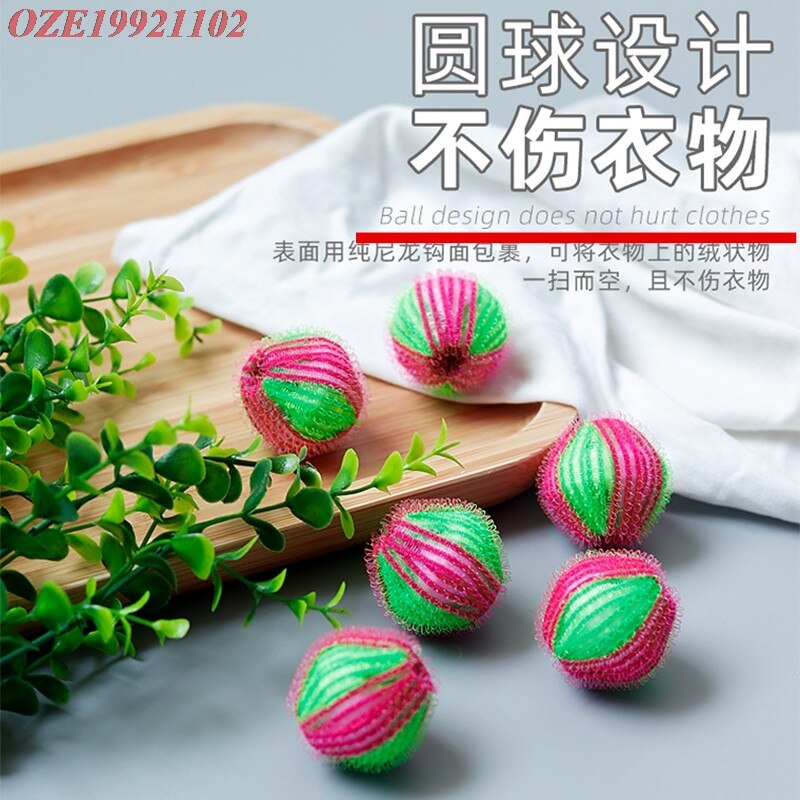 6pcs Hair Grabbing Laundry Washing Ball Magic Hair Removal Laundry Ball Washing Machine Cleaning Ball Grabs Fuzz Nylon Plastic