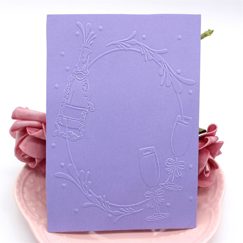 KSCRAFT Red wine glass Cutting Die and Embossed Folder Set DIY Scrapbook Paper Die / Card Decoration