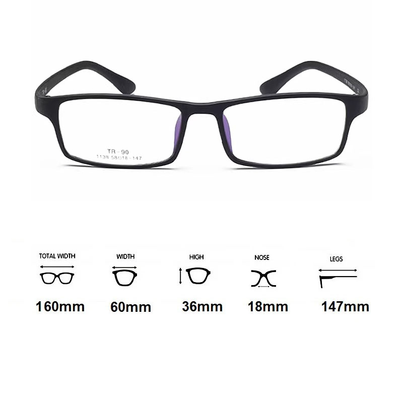 HDCRAFTER Große 160mm Übergroße Lesebrille TR90 Männlichen Brillen Rahmen Männer Rezept Myopie Brillen Rahmen Ultraleicht