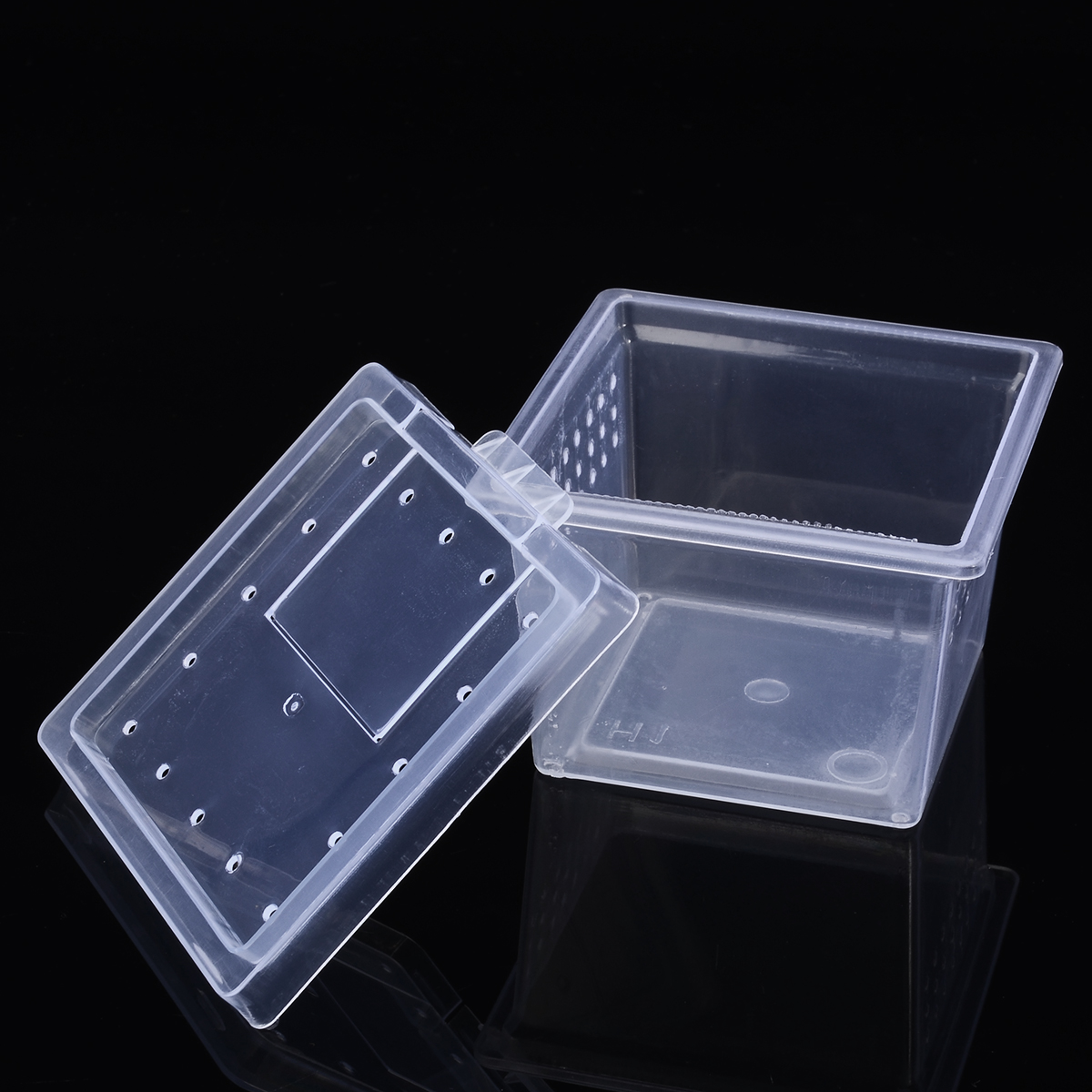 6.8*4.5*5.5cm Transparent Spider Feed Living Box Plastic Insect Box Reptile Cultivate Container Scorpion Terrarium Habitat