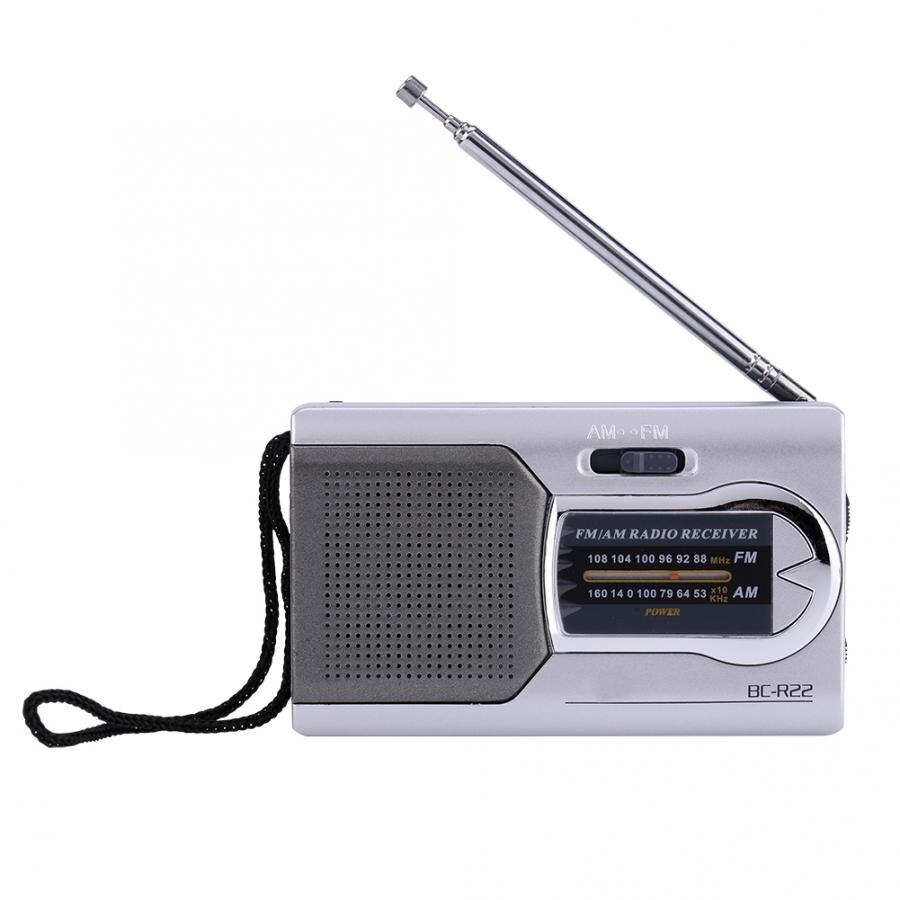 mini radio przenośne radio rano/FM z antena teleskopowa odbiornik radio FM radio cyfrowe dwuzakresowy BC-R21 BC-R20 wbudowany głośnik: Niebieski