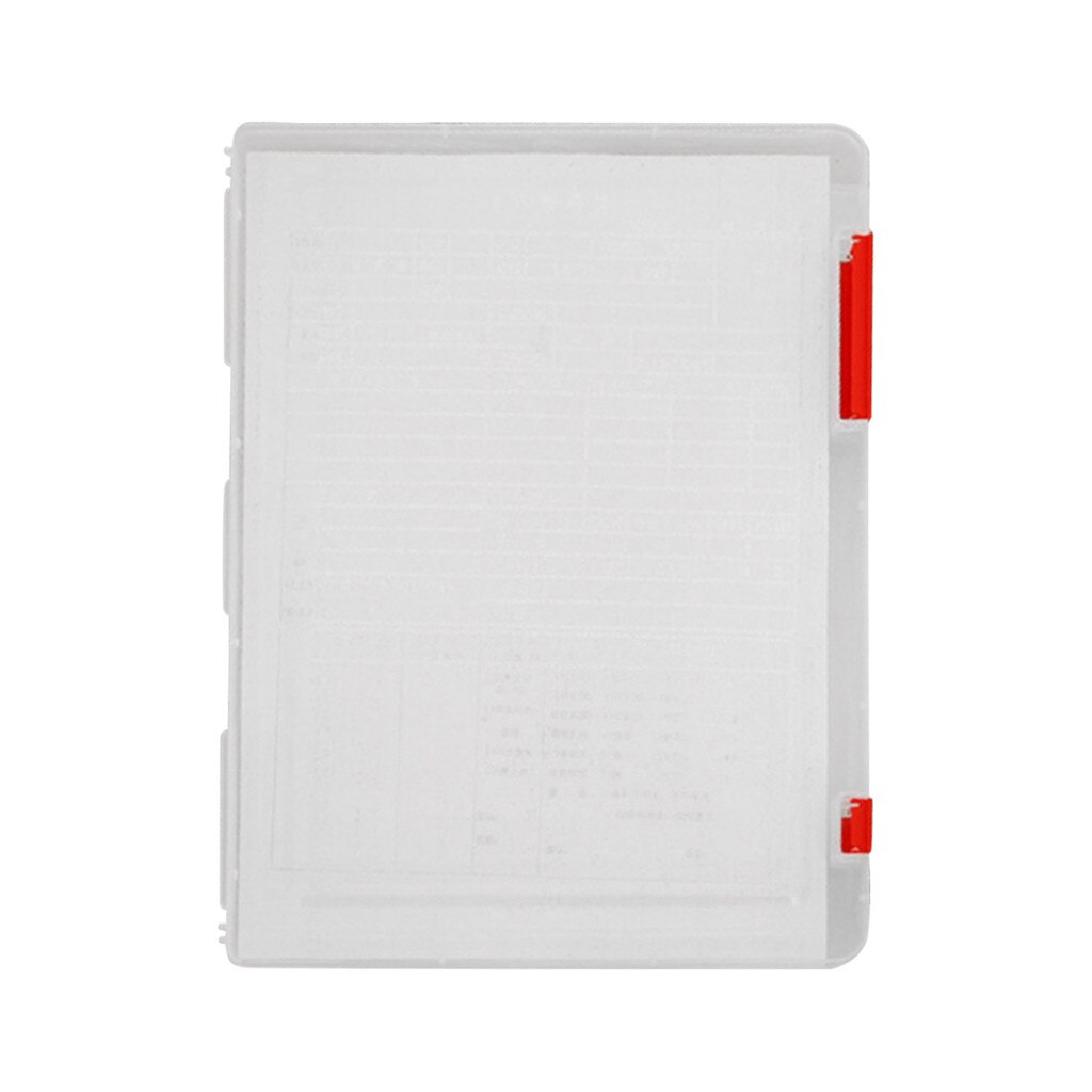 Caja de almacenamiento transparente A4 de plástico transparente para documentos, estuche de almacenamiento práctico, impermeable, ahorro de espacio: Red 